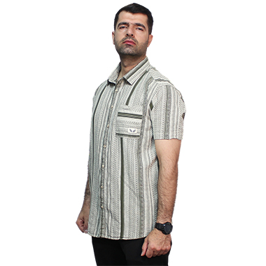 پیراهن کنفی سایز بزرگ مردانه کد محصول bsf6502